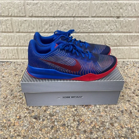 Nike Kobe Mentality II Blue and Red Athletic Shoes Size 12 Nike KOBE Mentality 2 Univarsity Red Black 818952-600 Men main image 3
